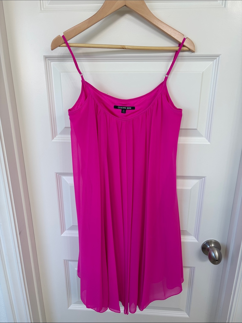Gianni Bini Hot Pink Adjustable-Strap Swing Camisole